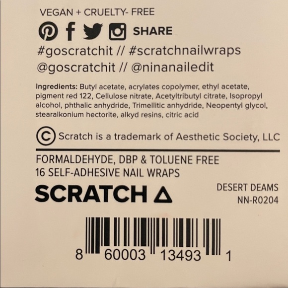NEW & SEALED Scratch Nail Wraps - Picture 5 of 6